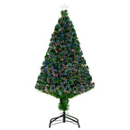 Pre-Lit Fibre Optic Artificial Christmas Tree Topper Multi-Colour 4ft