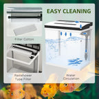 28L Glass Fish Tank, Filter, LED Lighting