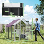 Large Walk In Chicken Run for 6-8 Poultries, 1.7 x 1.8 x 1.8 m