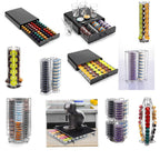 Rotating Coffee Capsule Pod Stackable Holder Tower Rack Storage Stand