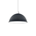 Vintage Black Industrial Dome Pendant Lamp Shade - Easy Fit E27 Light Fitting 60W - Metal Construction
