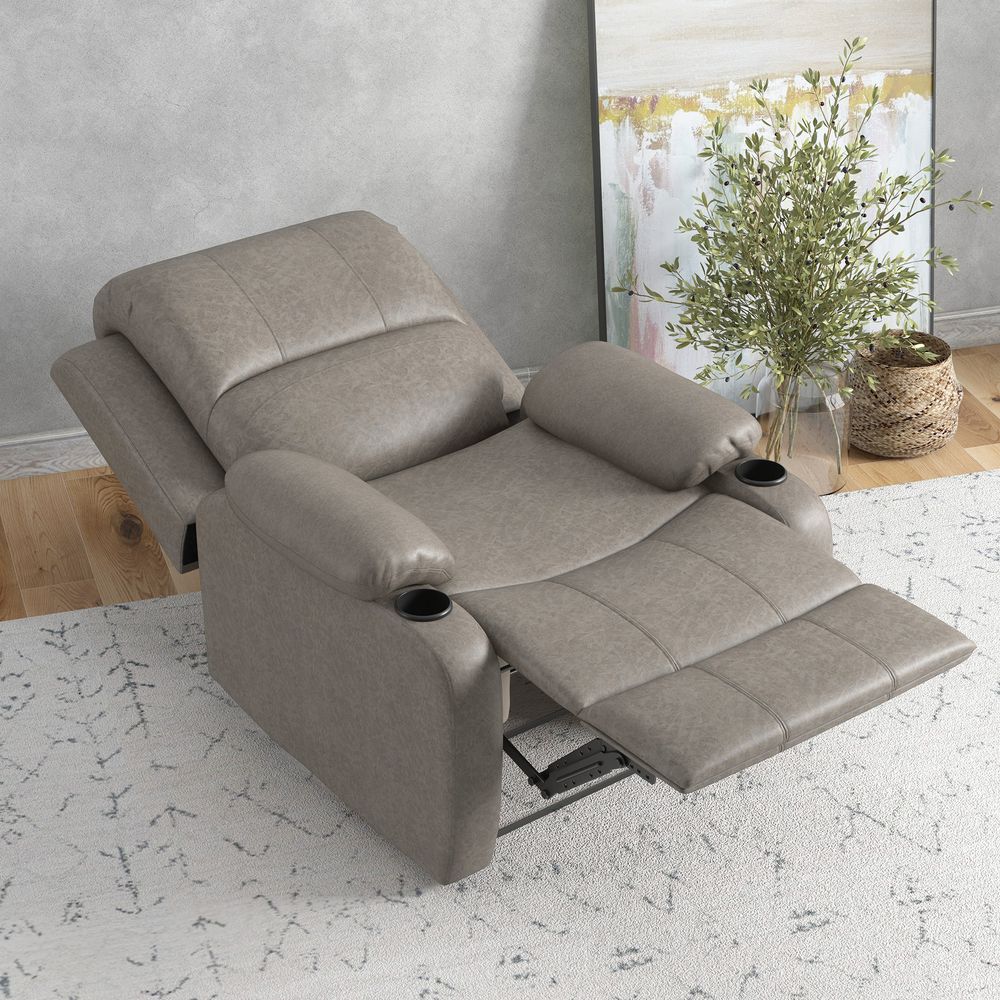 Recliner Armchair - Comfy & Stylish, with Cup Holder