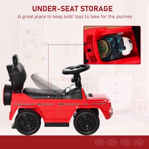 3 in 1 Kids Children Ride on Push Car Toddler Sliding Car Licensed Walker Foot to Floor Slider Push-Along with Horn Steering Wheel NO POWER Manual, Red