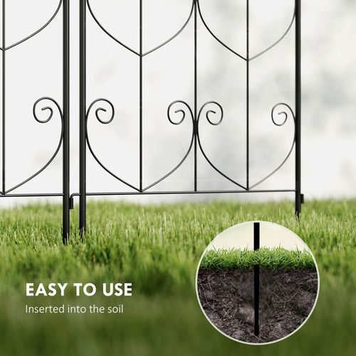 Set of 2 Metal Garden Trellis, Outdoor Trellis Panels, 150 x 50cm