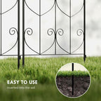 Set of 2 Metal Garden Trellis, Outdoor Trellis Panels, 150 x 50cm