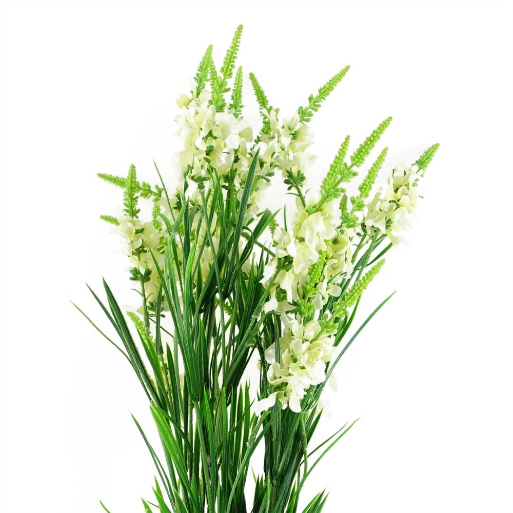 Pack of 6 x 80cm White Larkspur Artifical Stem in White