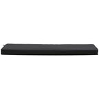 2-Seater Bench Cushion Polyester Cover Seat Pad Replacement Black
