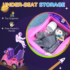 3 in 1 Ride on Push Car, Cartoon Robot Foot to Floor Slider