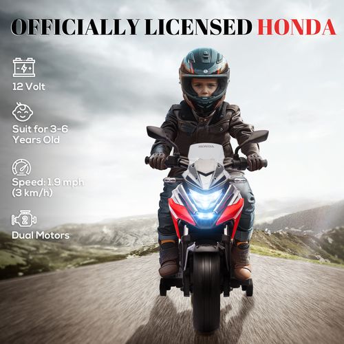 Honda Licensed 12V Kids Electric Motorbike w/ Music Headlights