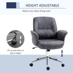 Swivel Computer Office Chair - Mid Back Desk Chair - Deep Grey