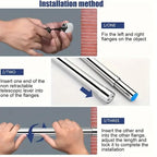 the clothes drying rod is silver