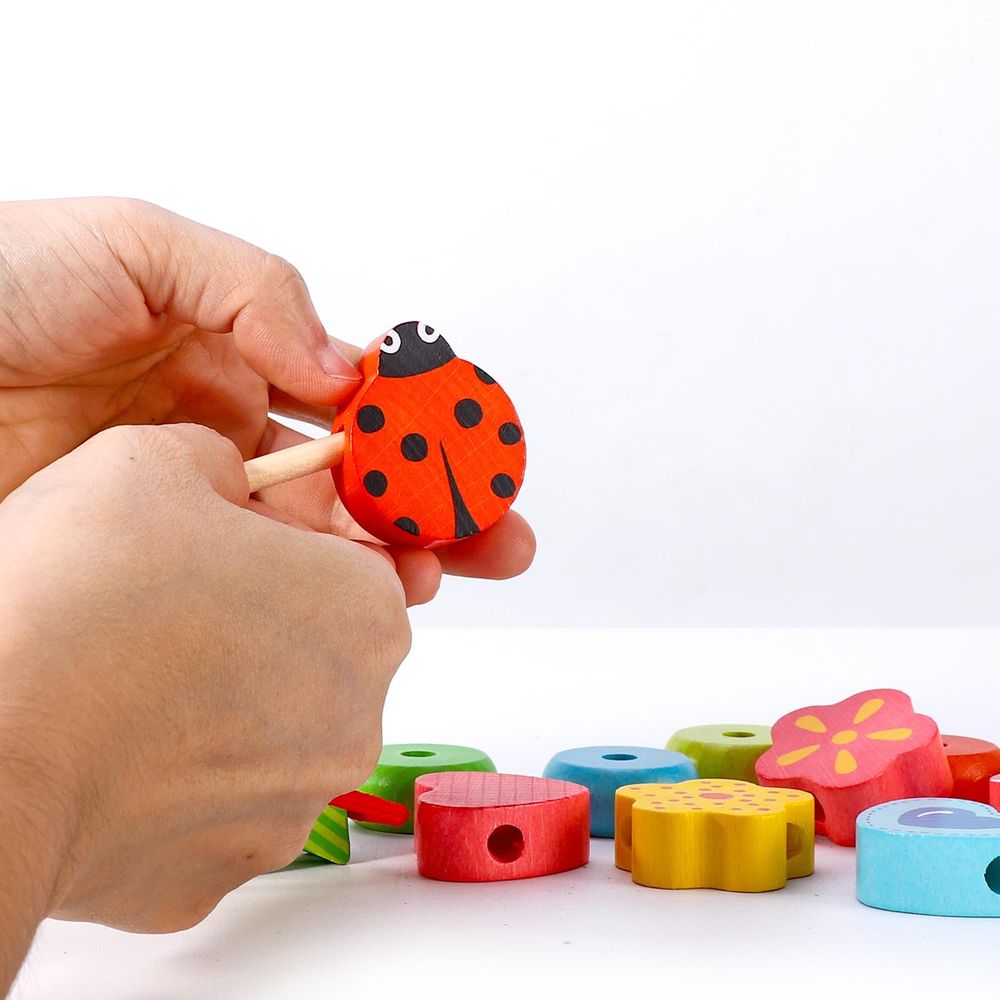 First Threading Set: Colorful Blocks for Learning & Fun