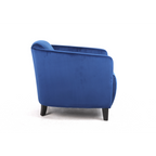 86cm Velvet Armchair - Blue Color, Modern Design