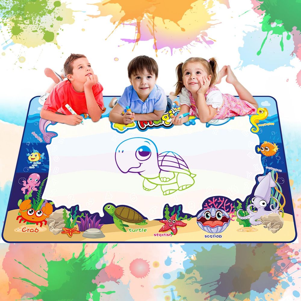 Deluxe Water Doodle Set - Large Drawing Area, Abundant Accessories, Non-Toxic & Eco-Friendly - Gift!