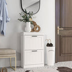Slim Shoe Storage Cabinet with 2 Flip Drawers for Entryway