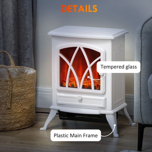 Freestanding Fireplace Flame Effect Electric Heater Log Burning