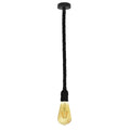 Vintage Ceiling Pendant Light 1m Black Colour Hemp Rope Hanging Lamp Lights