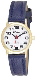 Ladies Basic White Dial Blue Leather Strap Watch.2A