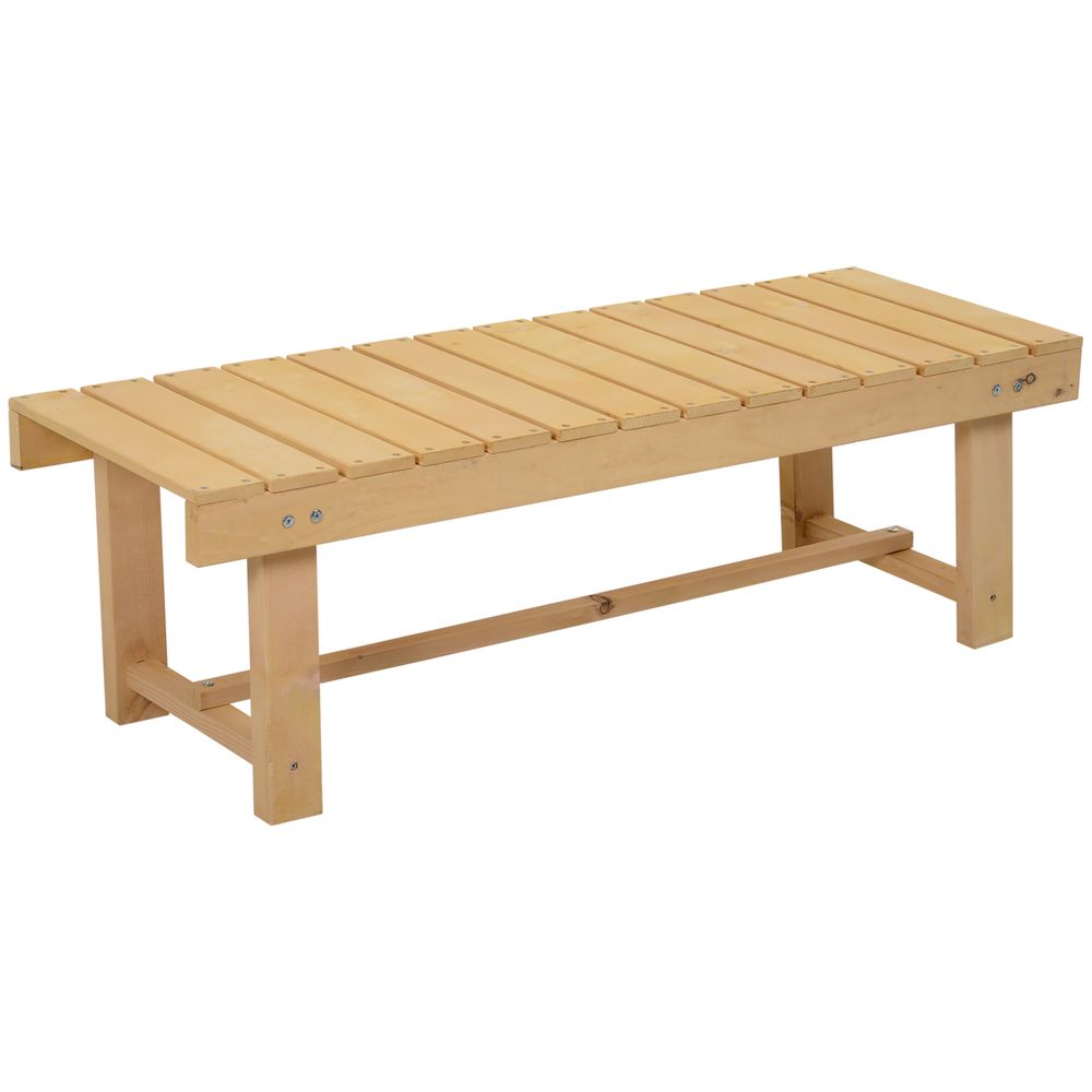 2-Seater Outdoor Garden Fir Wood Patio Bench