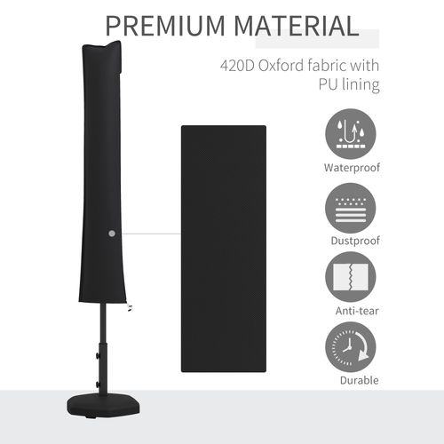 Parasol Cover, Patio Cantilever Cover, Banana Umbrella Cover, Black