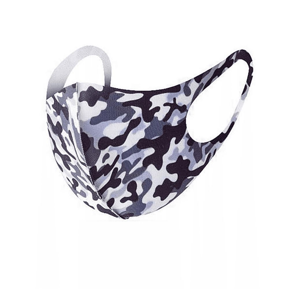 Camo Reusable/Washable Face Mask Blue, 1 Mask - Polyester/Spandex Material