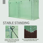 Plant Tomato Growth Greenhouse Double Doors & 4 Windows 3Lx1Wx2Hm