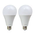 E27 25W Energy Saving Warm White LED Light Bulbs A60 E27 Screw-in non dimmable bulbs in White Pack 2