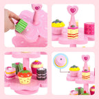 Magnetic Cake Stand - Heart: Charming toy for tea parties, role play, and educational development