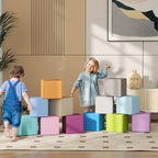 12 PCs Soft Play Blocks Soft Foam Toy Blue