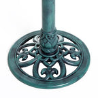 50cm Outdoor Bird Bath Fountain, Decrative Garden Feeder Stand Green