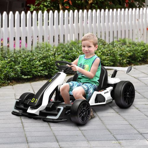24V Electric Go Kart for Kids with Adjustable Seat