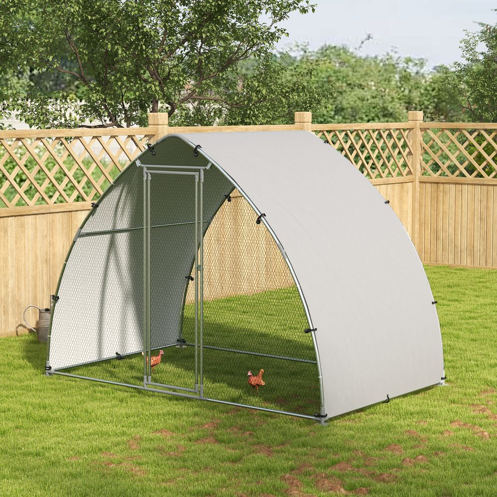 Walk-In Chicken Run w/ Cover, 4-6 Chickens, 3x1.9x2.2m