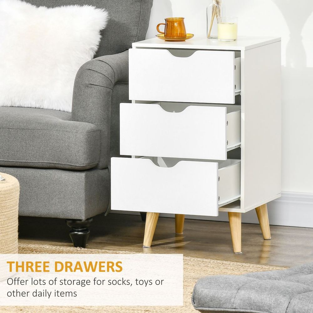 3-Drawer Storage Chest - Stylish & Sturdy - Bedroom & Living Room Furniture