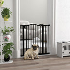 Adjustable Auto-Close Pet Gate - Black, 74-87cm