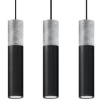 Steel Pendant lamp Steel, concrete Borgio modern Design GU10