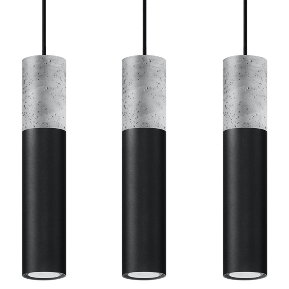 Steel Pendant lamp Steel, concrete Borgio modern Design GU10
