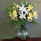 40cm Grey Smoke Glass Vase - Oversized Vase for Stunning Floral Displays