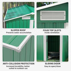 5ft x 4.3ft Outdoor Metal Storage Shed - Sliding Door, Sloped Roof