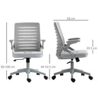 Mesh Office Chair Home Swivel Task Chair w/ Lumbar Support, Arm, Grey