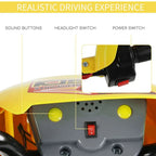 Electric Ride-On Motorcycle for Kids - Yellow, 25kg Max Load, 25W Motor, 2.5km/h Speed, 45min Playtime