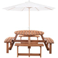 8-Seater Wooden Picnic Set-Fir Wood