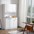 Freestanding Kitchen Cupboard, Storage Cabinet with Doors, Drawer