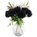 95cm Black Chrysanthemum Bundle Glass Ball Vase