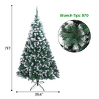 7FT Spray White PVC Christmas Tree 870 Branches Artificial