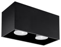 Black Square Ceiling Lamp - Modern Loft Design, LED GU10, Attention to Detail