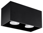 Black Square Ceiling Lamp - Modern Loft Design, LED GU10, Attention to Detail