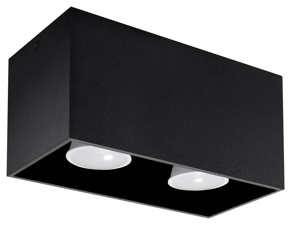 Black Square Ceiling Lamp - Modern Loft Design, LED GU10, Attention to Detail