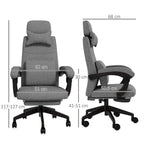 Home Office Chair Reclining Computer Chair w/ Lumbar Support Dark Grey