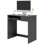 Compact Computer Table, Grey: Space-Saving, Durable, Stylish - Ideal for Study, Office, or Bedroom