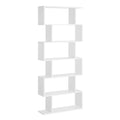 Particle Board 6-Tier White Shelving Unit - Versatile Storage Solution
